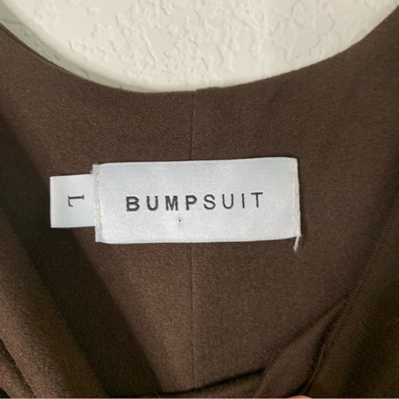 Bumpsuit Womens brown the Cindy maternity romper L - Picture 5 of 8